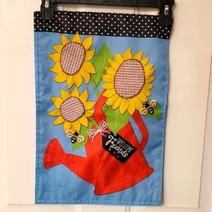 Welcome Friends Small Garden Flag